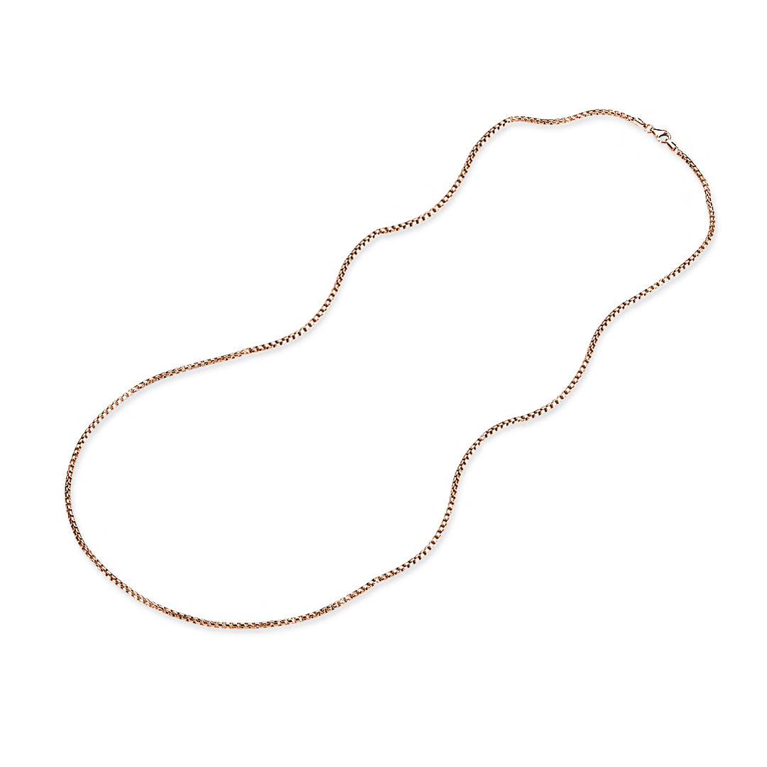 Minimalist Kübik Zincir Kolye - Rose Altın