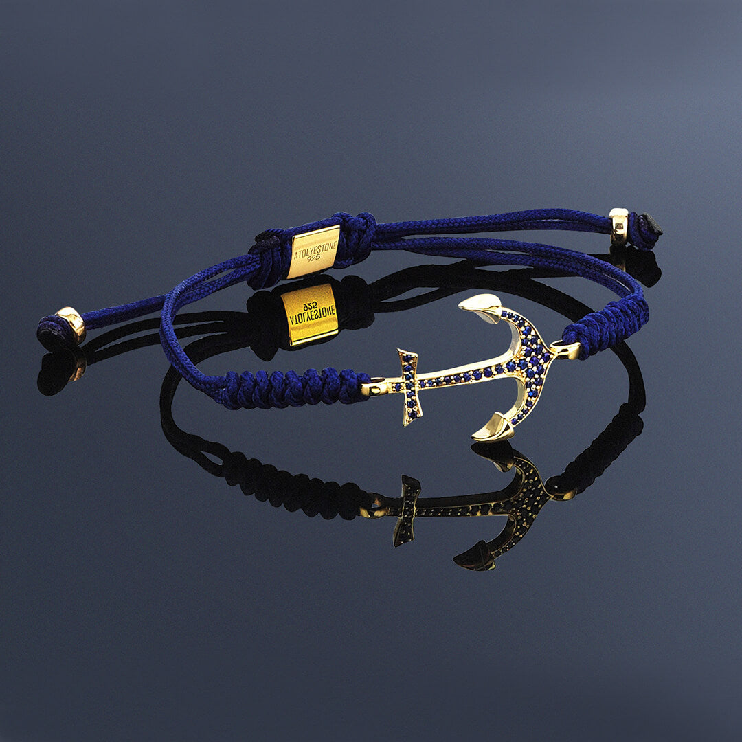 Çapa Makrome Bileklik - - Atolyestone Türkiye