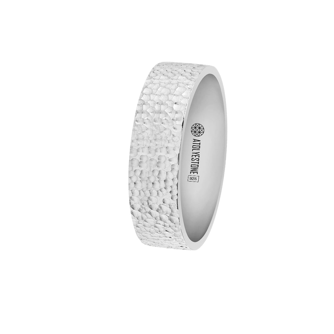 Atolyestone Dövme Alyans Yüzük 925 Ayar Gümüş
