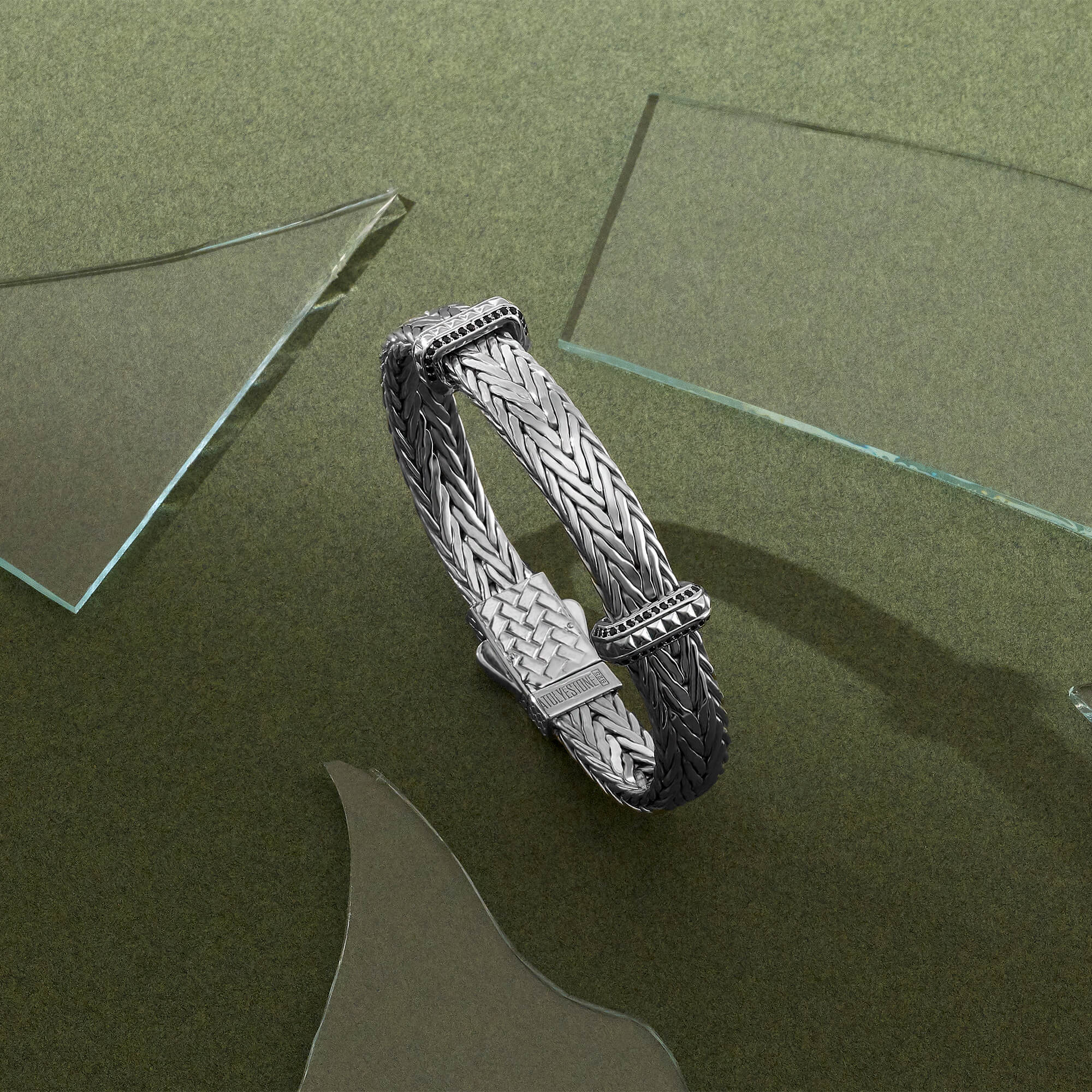 İkonik Örgü Element Bileklik 925 Ayar Gümüş - Atolyestone