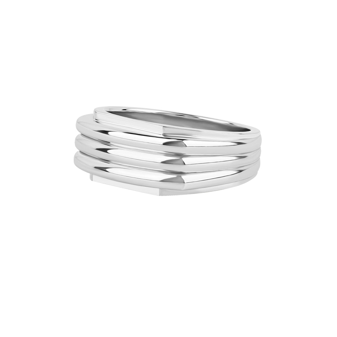 925 Ayar Gümüşten Üç Şeritli Yüzük