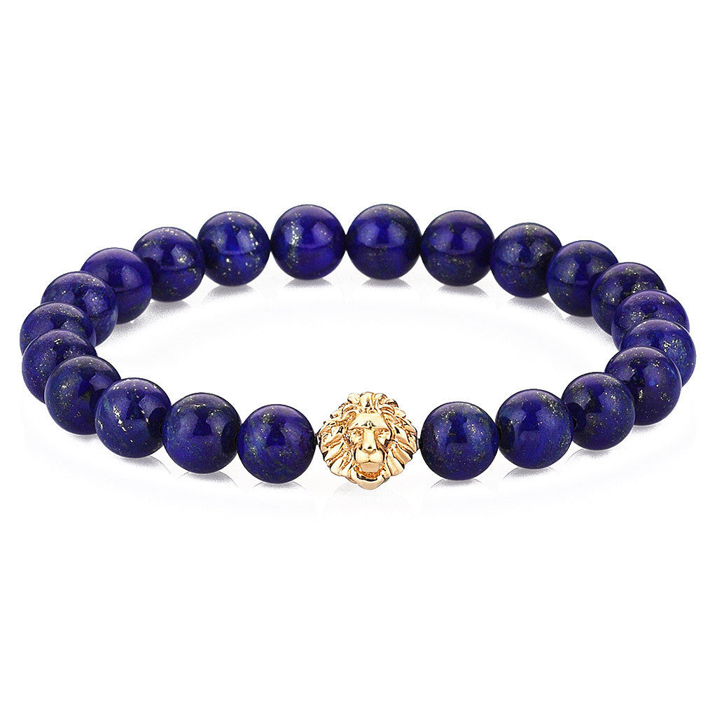 Aslan Bileklik - Lapis Lazuli - Leo Bracelet - Atolyestone Türkiye