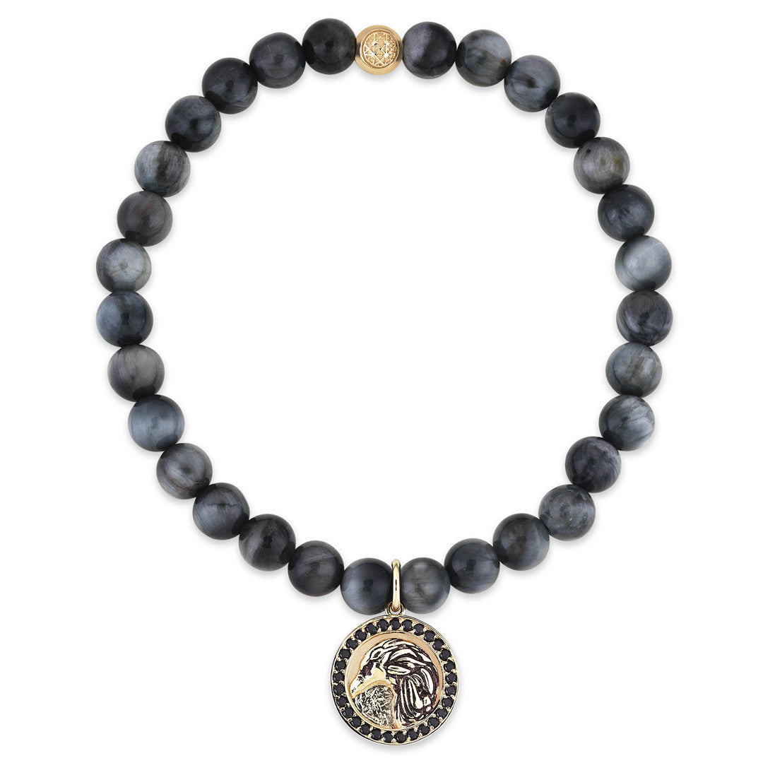 Kartal Doğal Taş Bileklik - Altın - Beaded Charm Bracelets - Atolyestone Türkiye