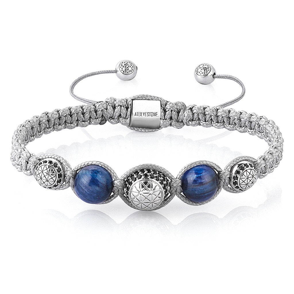 Çift Taşlı Kyanit Makrome Bileklik - Macrame Bracelet - Atolyestone Türkiye