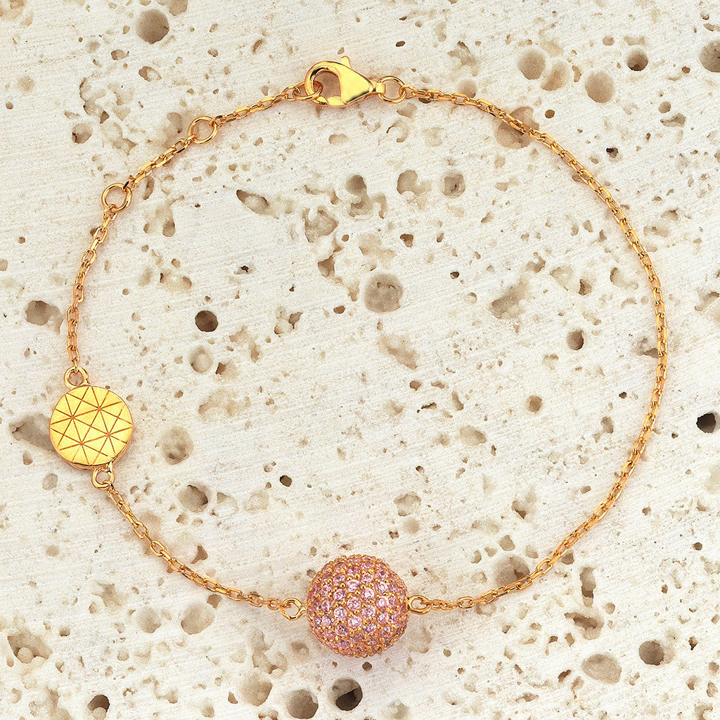 Taşlı Zincir Bileklik - Charm Bracelet - Atolyestone Türkiye