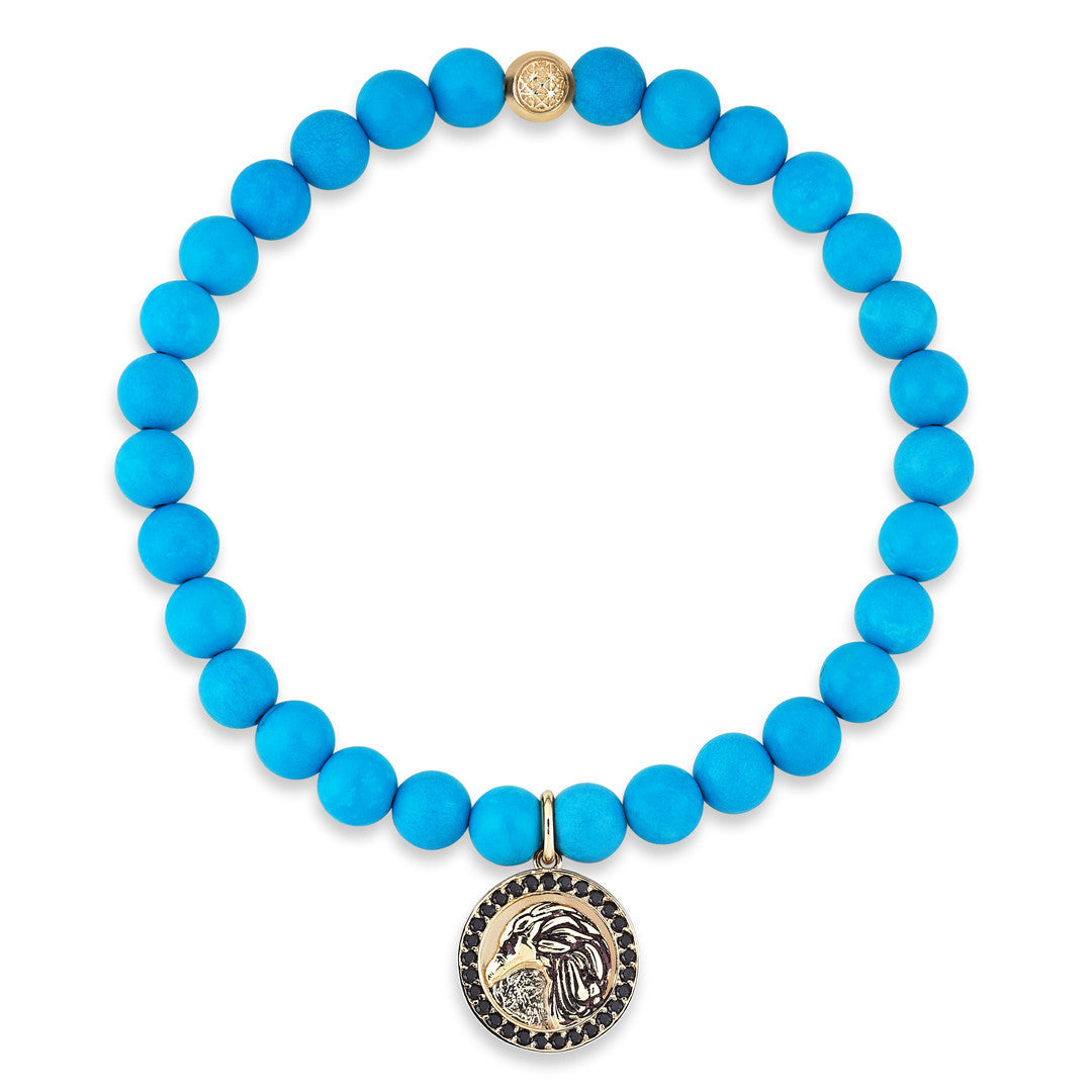 Kartal Doğal Taş Bileklik - Altın - Beaded Charm Bracelets - Atolyestone Türkiye