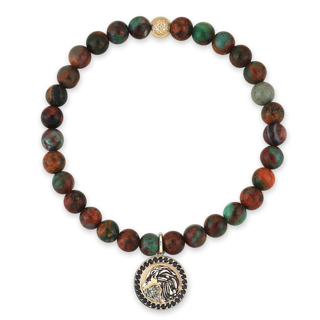 Kartal Doğal Taş Bileklik - Altın - Beaded Charm Bracelets - Atolyestone Türkiye