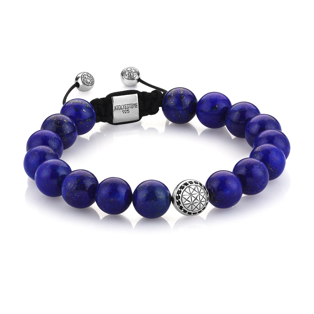 Lapis Lazuli Atolyestone Makrome Bileklik - - Atolyestone Türkiye