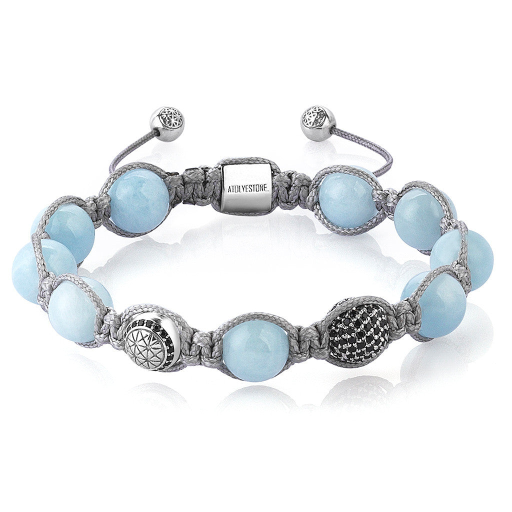 Akuamarin Makrome Bileklik - Macrame Bracelet - Atolyestone Türkiye