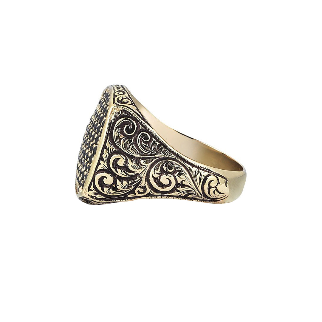 Klasik Taşlı Yüzük - Altın