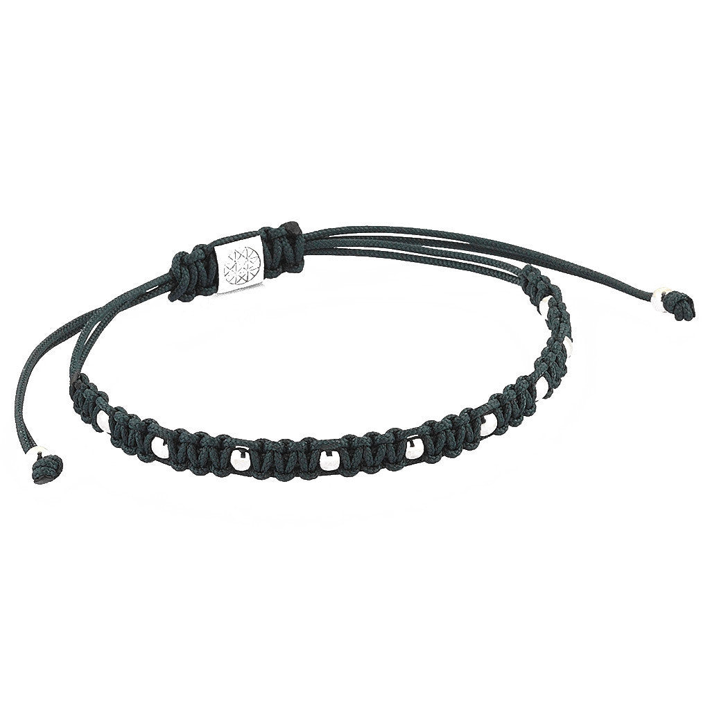Gümüş Toplu Makrome BİLEKLİK - Macrame Bracelet - Atolyestone Türkiye