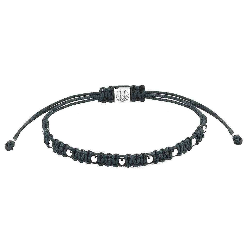 Gümüş Toplu Makrome BİLEKLİK - Macrame Bracelet - Atolyestone Türkiye