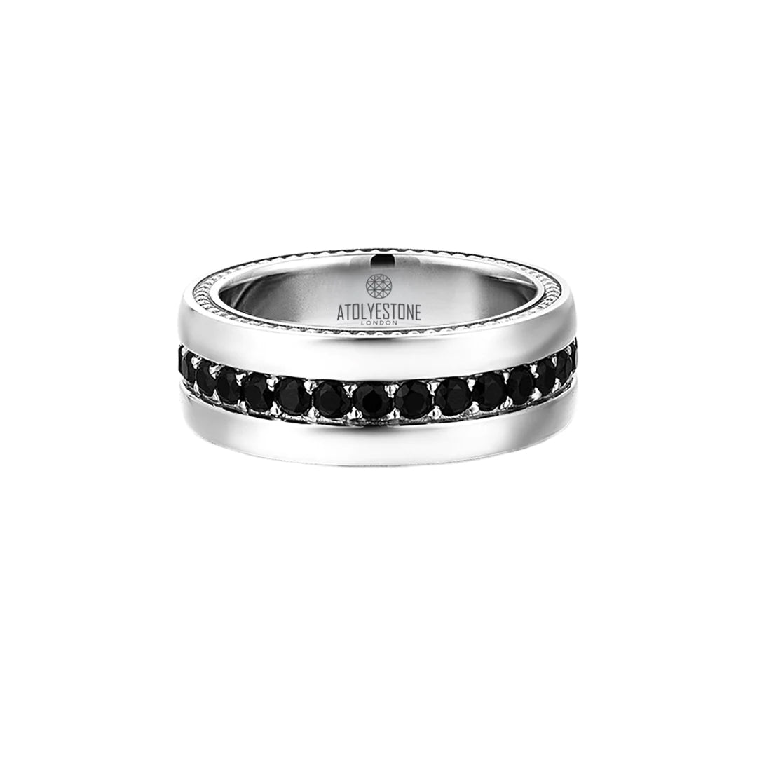 8,5 mm Taşlı Alyans Yüzük - Altın