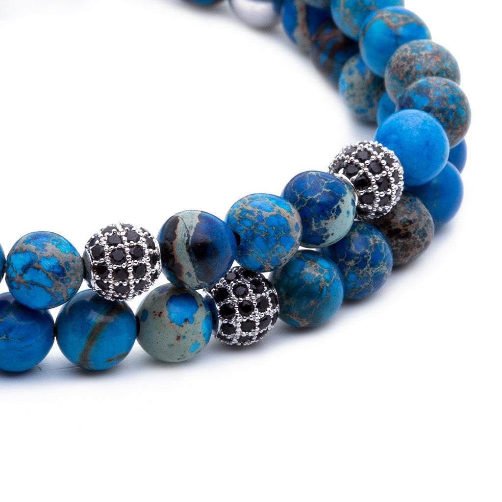 Jasper Çİft Sıra Bİleklİk - Double Bead Bracelet - Atolyestone Türkiye