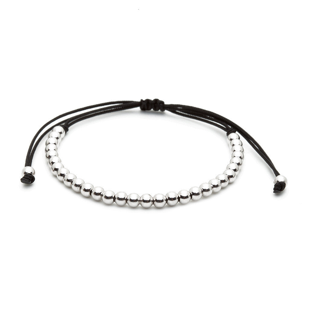 Gümüş Toplu Makrome BİLEKLİK - Macrame Bracelet - Atolyestone Türkiye