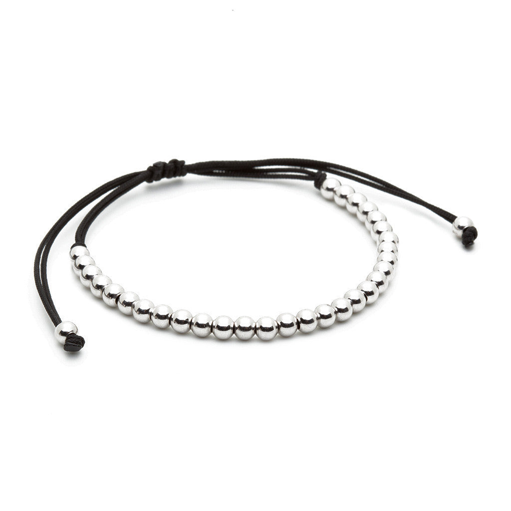 Gümüş Toplu Makrome BİLEKLİK - Macrame Bracelet - Atolyestone Türkiye