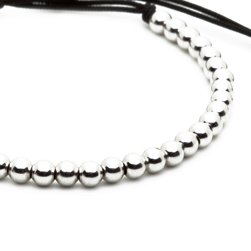 Gümüş Toplu Makrome BİLEKLİK - Macrame Bracelet - Atolyestone Türkiye