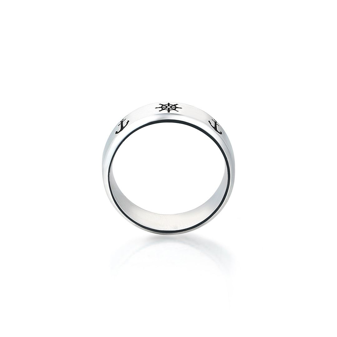 Çapa Alyans Yüzük - Gümüş