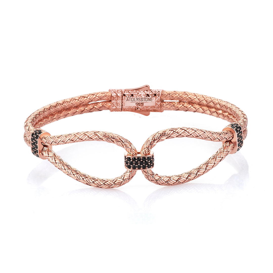 Sonsuzluk Bİlezİk - Braided Bangle - Atolyestone Türkiye