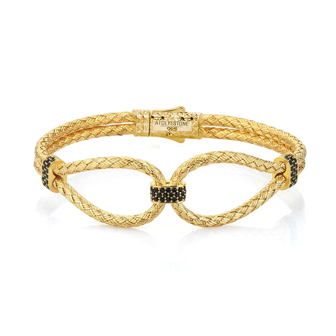 Sonsuzluk Bİlezİk - Braided Bangle - Atolyestone Türkiye