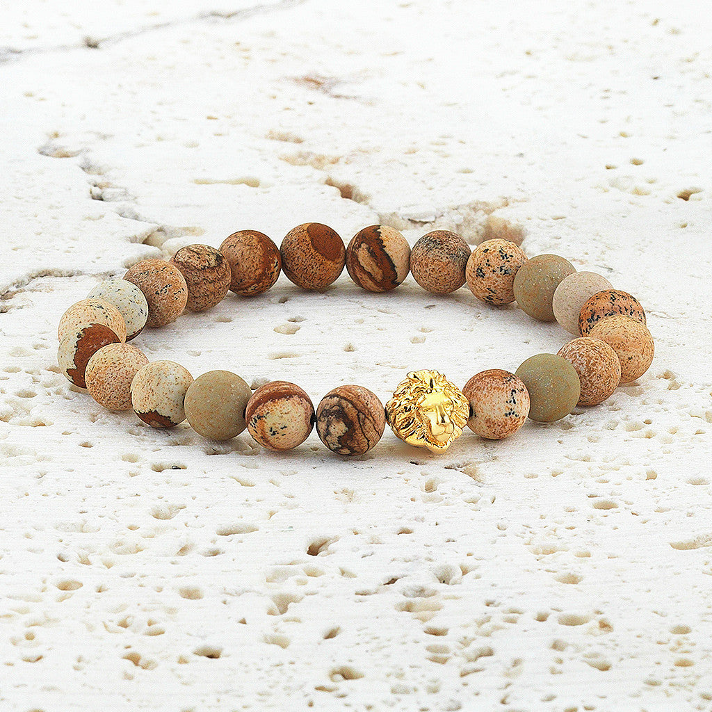 Aslan BİLEKLİK - Kahverengİ Jasper - - Atolyestone Türkiye