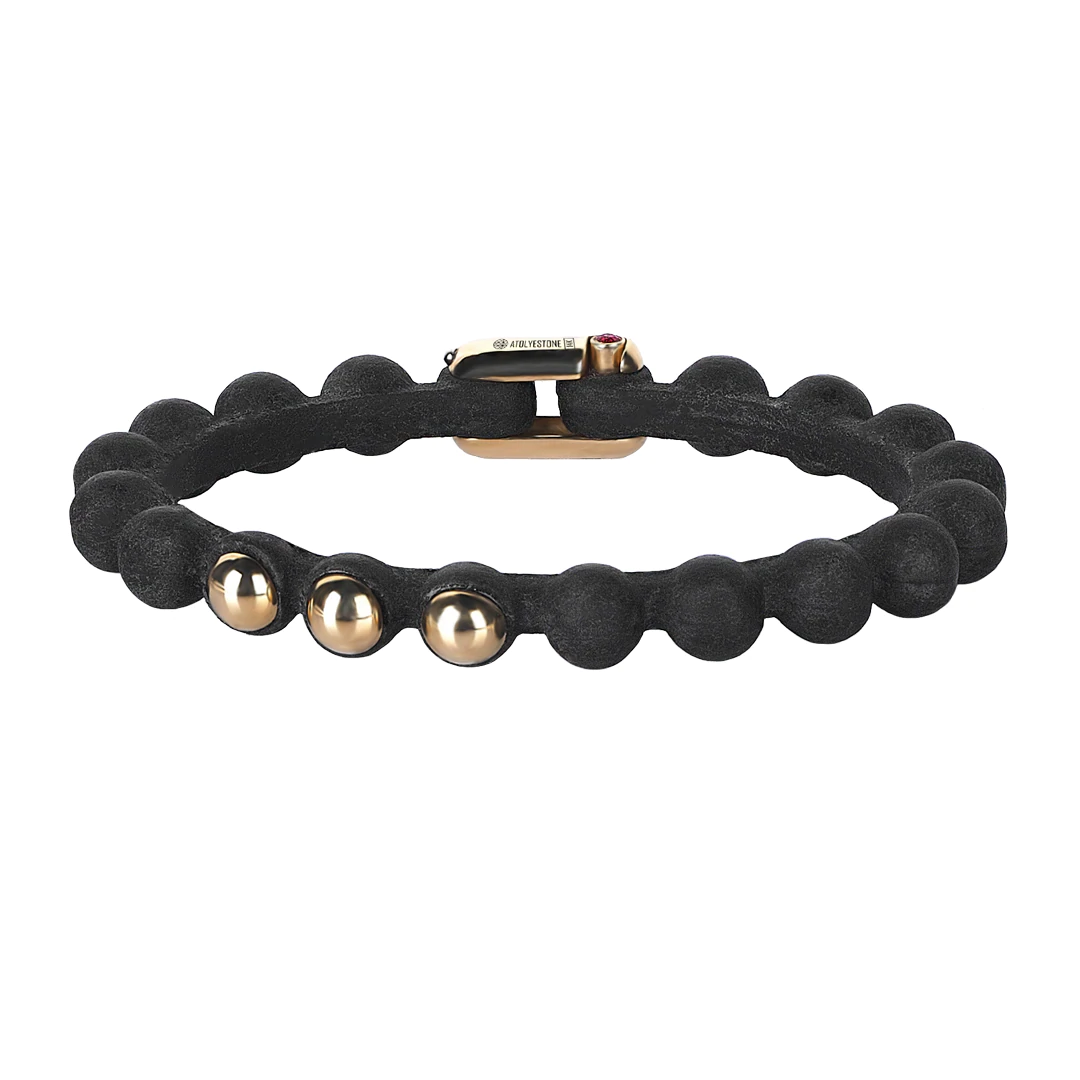 Deri Küre Bileklik - Altın