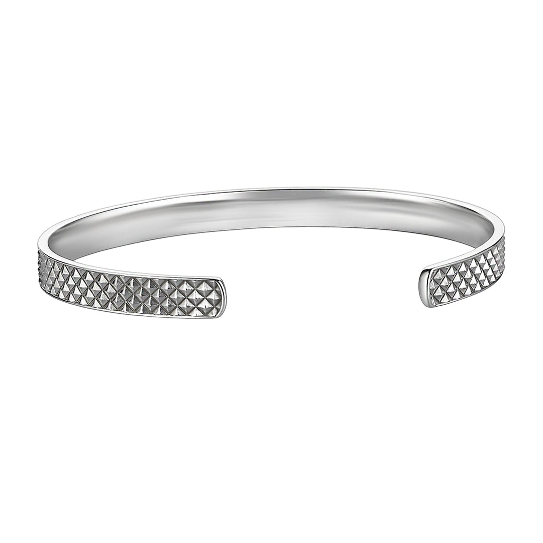 Minimal Piramit Cuff - Gümüş