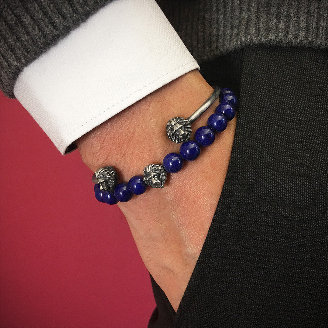 Aslan Bileklik - Lapis Lazuli - Leo Bracelet - Atolyestone Türkiye