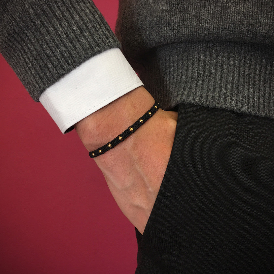 Gümüş Toplu Makrome BİLEKLİK - Macrame Bracelet - Atolyestone Türkiye