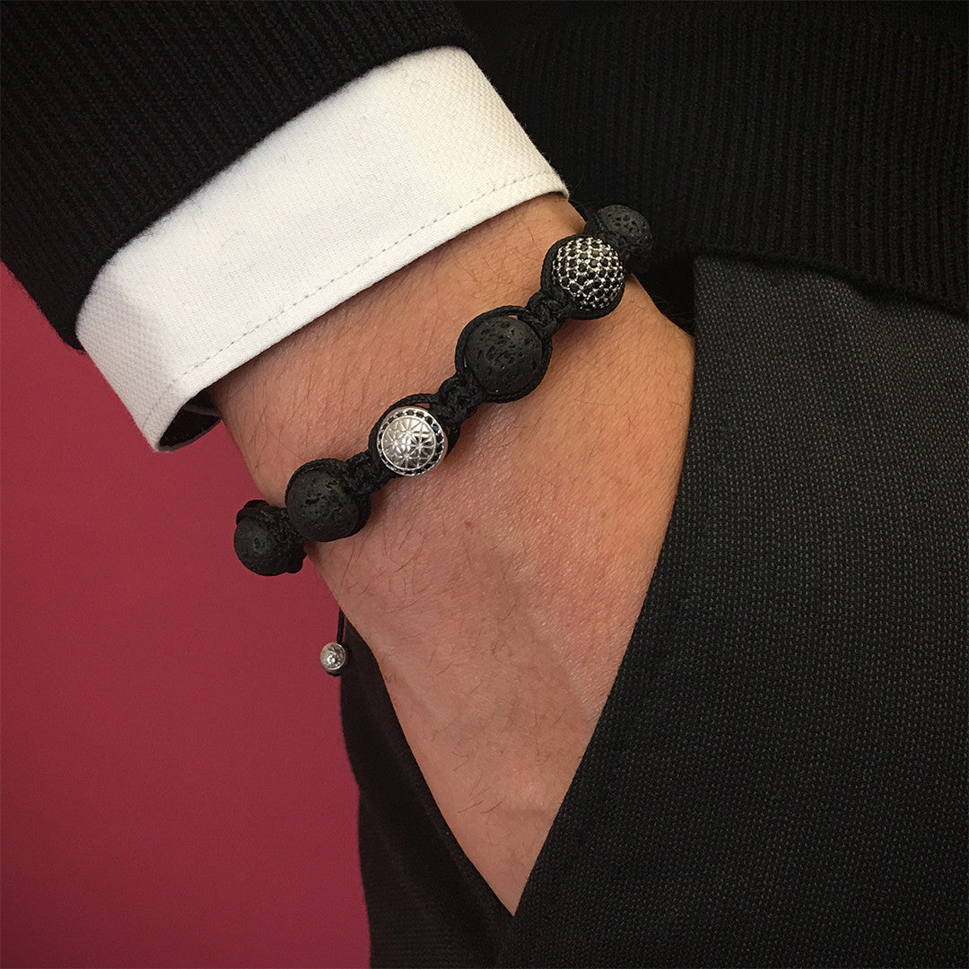 Lav Taşı Makrome Bileklik - Macrame Bracelet - Atolyestone Türkiye