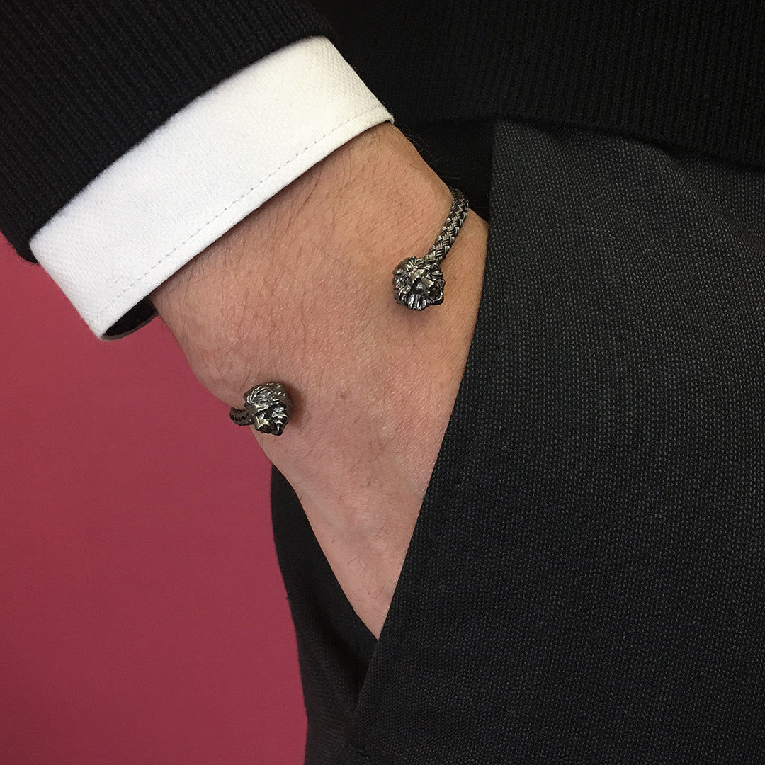 Aslan Cuff Bileklik - Braided Bangle - Atolyestone Türkiye