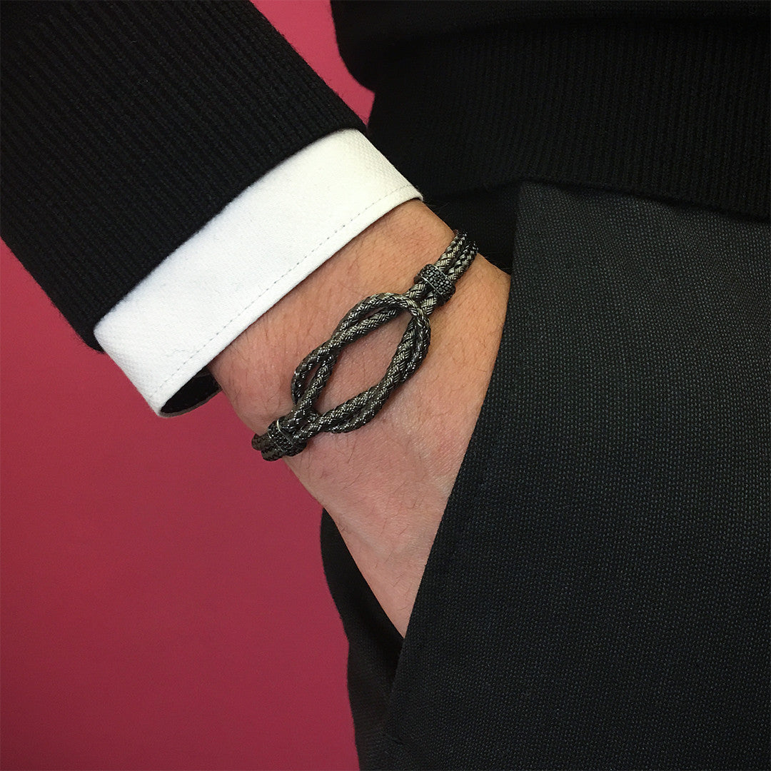 Düğüm Bİlezİk -  Braided Bangle - Atolyestone Türkiye