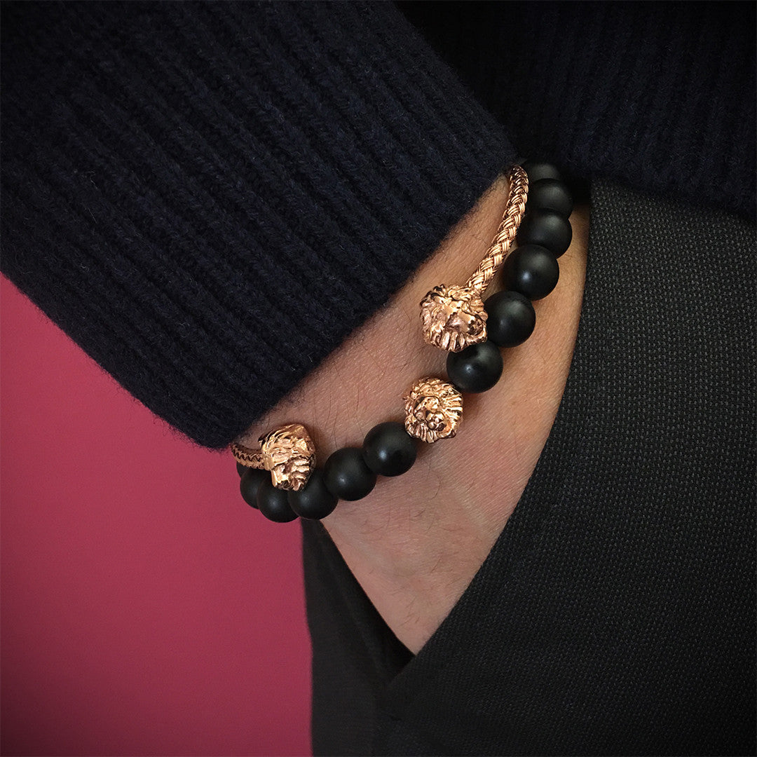 Aslan Cuff Bileklik - Braided Bangle - Atolyestone Türkiye