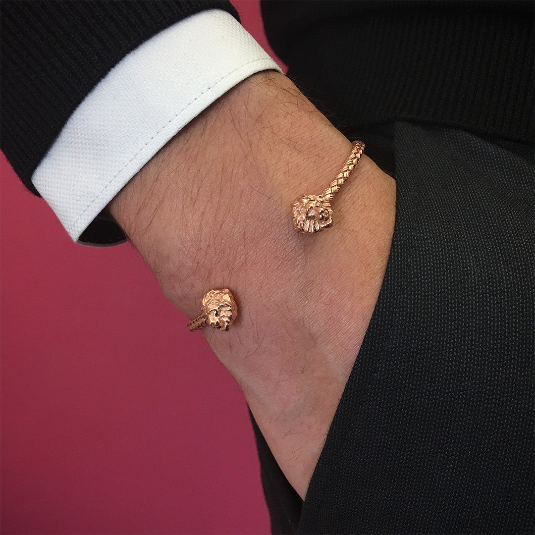 Aslan Cuff Bileklik - Braided Bangle - Atolyestone Türkiye