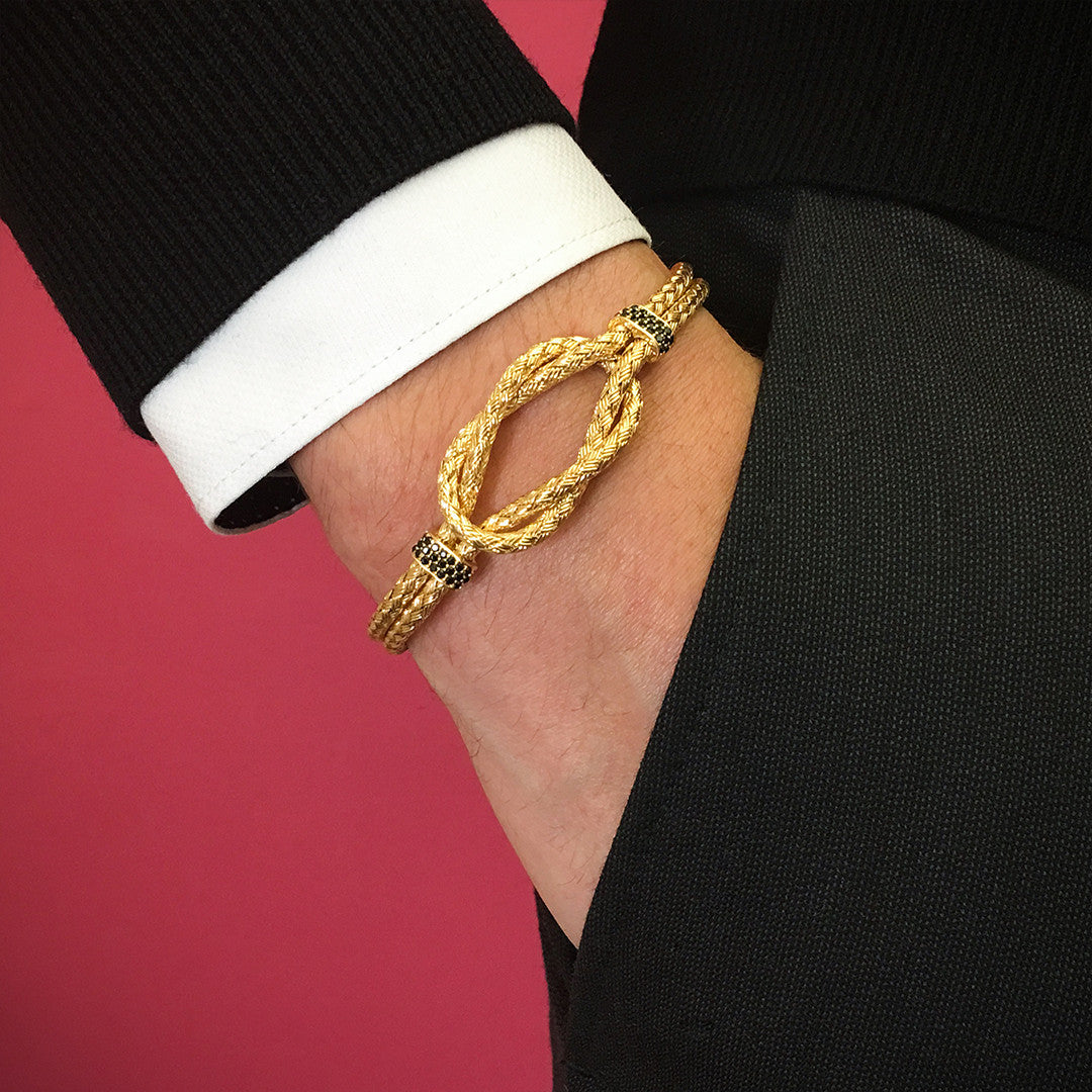 Düğüm Bİlezİk -  Braided Bangle - Atolyestone Türkiye