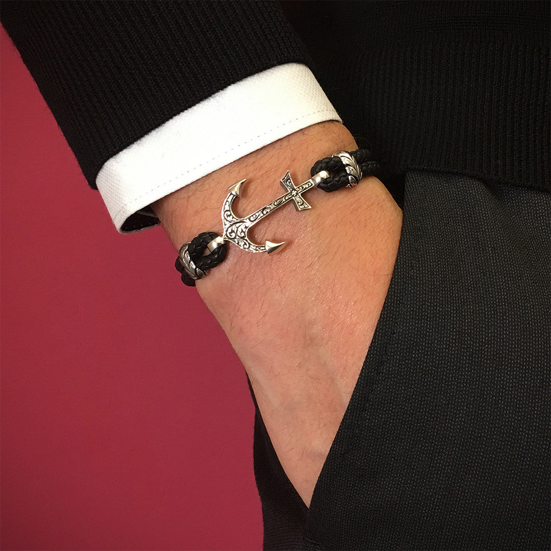 Klasİk Çapa Bİleklİk - Leather Bracelets - Atolyestone Türkiye
