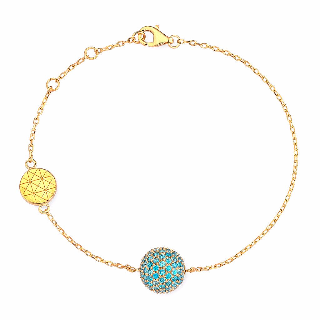 Taşlı Zincir Bileklik - Charm Bracelet - Atolyestone Türkiye