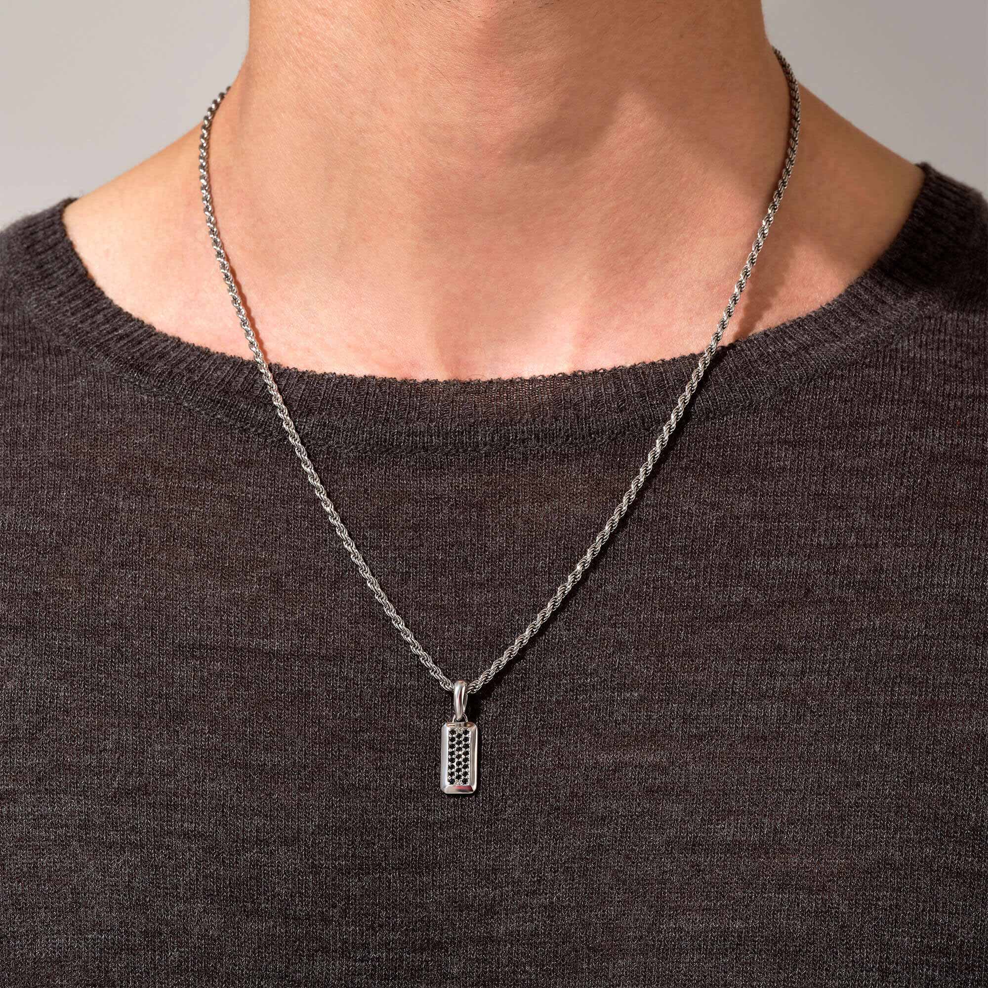 Minimal Tag Kolye Ucu - Gümüş