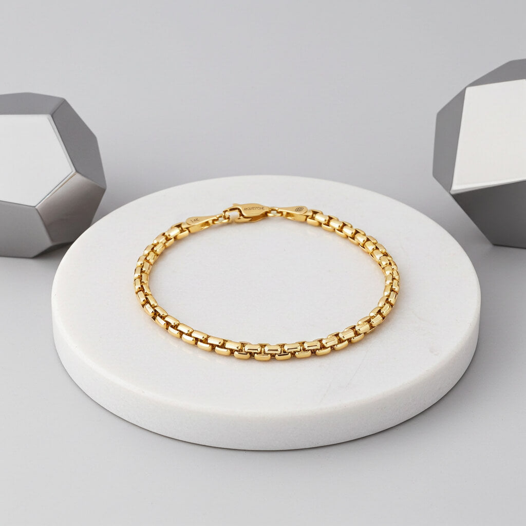 Erkek için 14 Ayar Altın Premium Zincir Bileklik