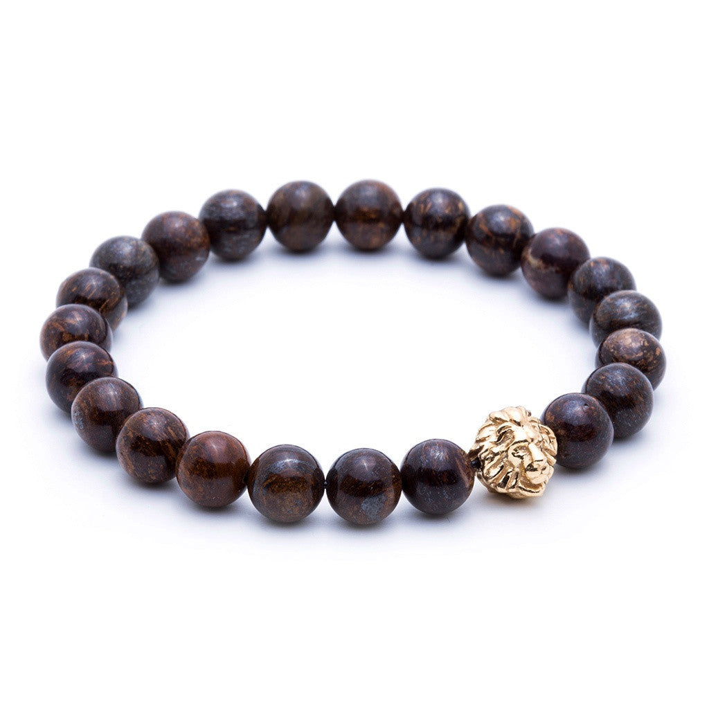 Bronzit Aslan Bileklik -  Leo Beaded Bracelet - Atolyestone Türkiye