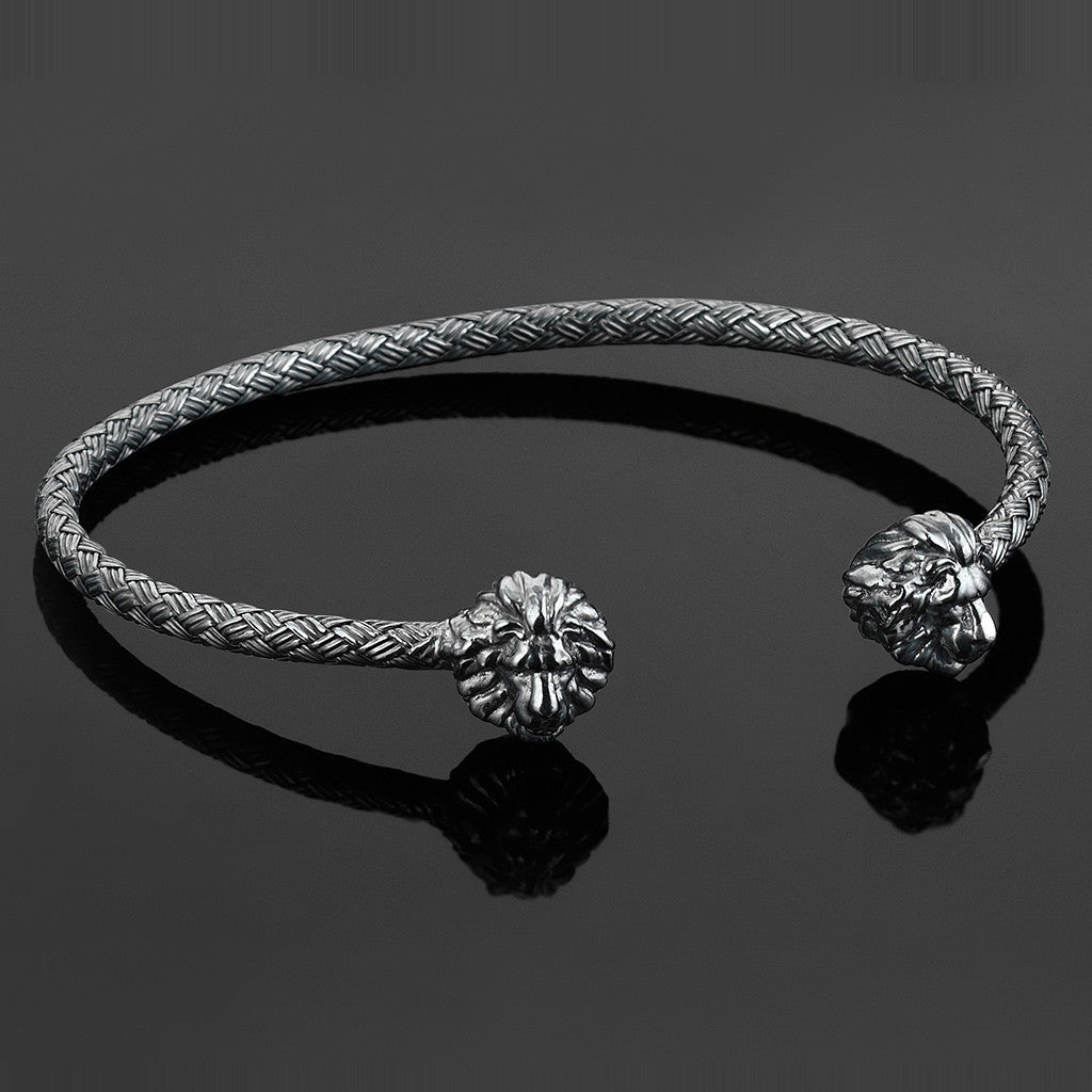 Aslan Cuff Bileklik -  Braided Bangle - Atolyestone Türkiye