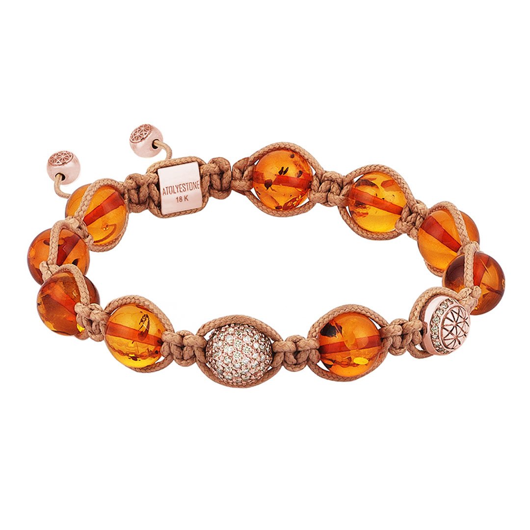 Amber Makrome Bileklik -   - Atolyestone Türkiye
