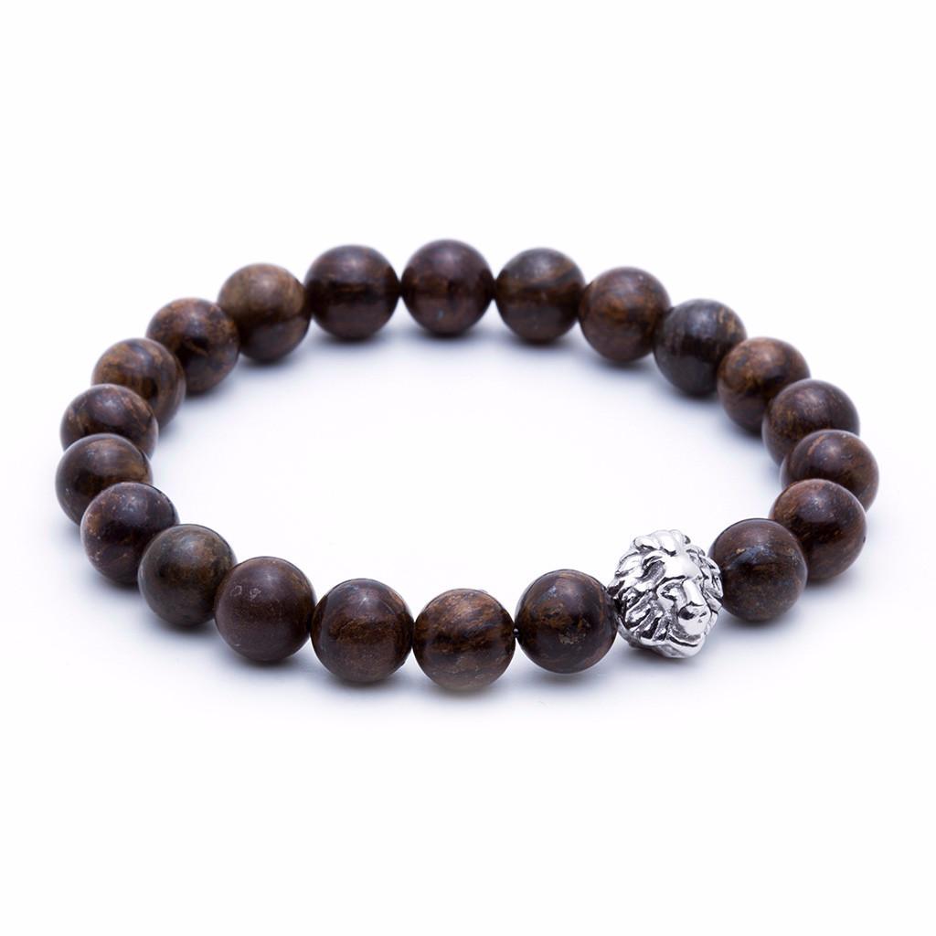 Bronzit Aslan Bileklik -  Leo Beaded Bracelet - Atolyestone Türkiye