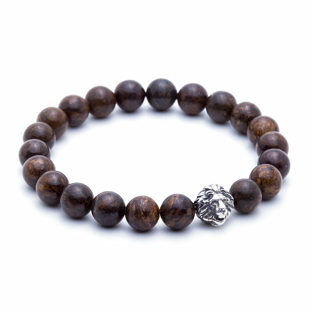 Bronzit Aslan Bileklik -  Leo Beaded Bracelet - Atolyestone Türkiye